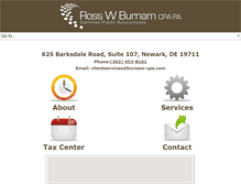 Tablet Screenshot of burnam-cpa.com